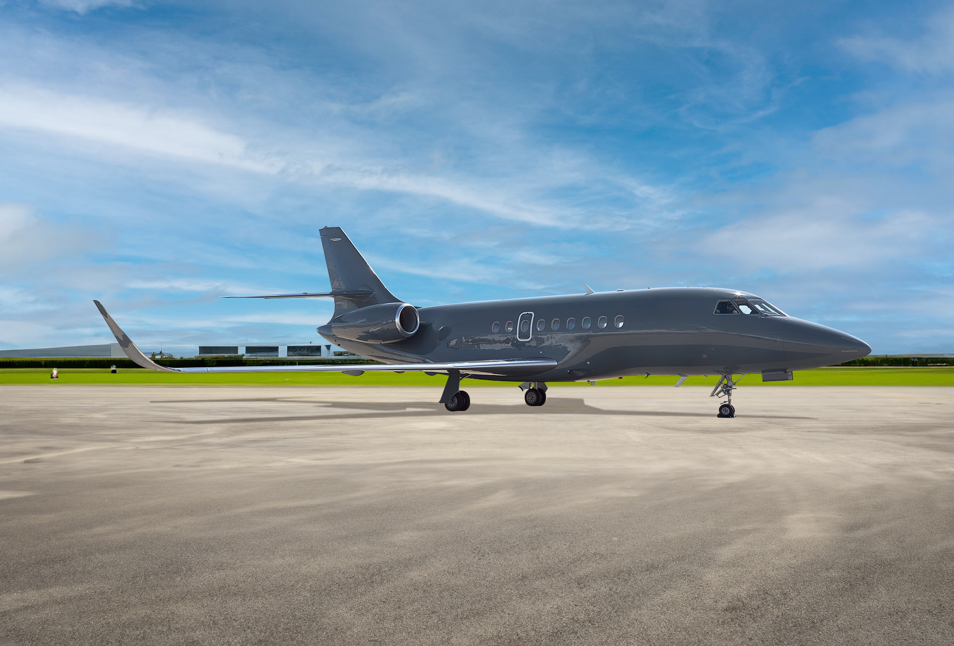 Book a private jet charter of this Dassault Falcon 2000 from Skyservice.