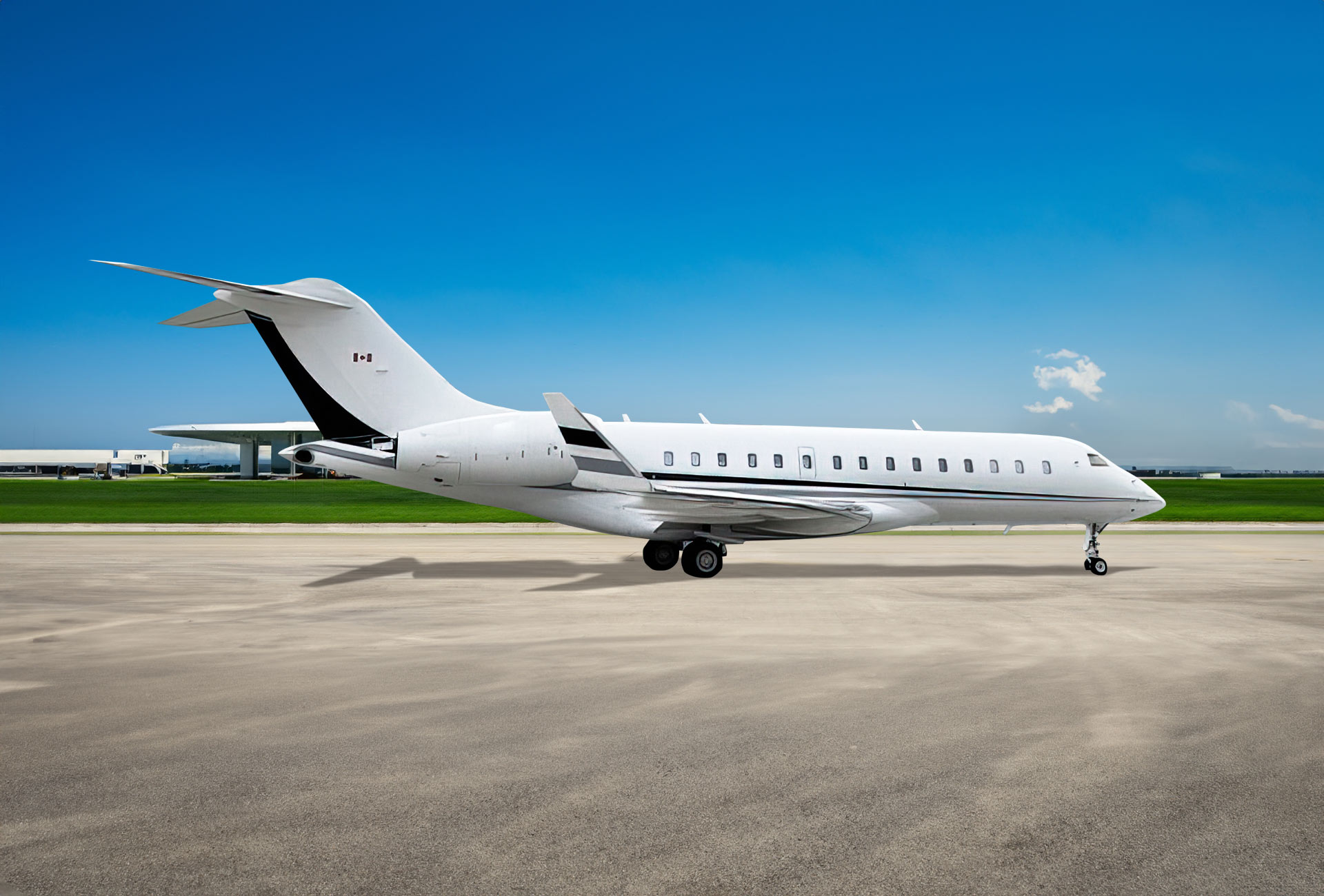 Bombardier Global 6000 on runway
