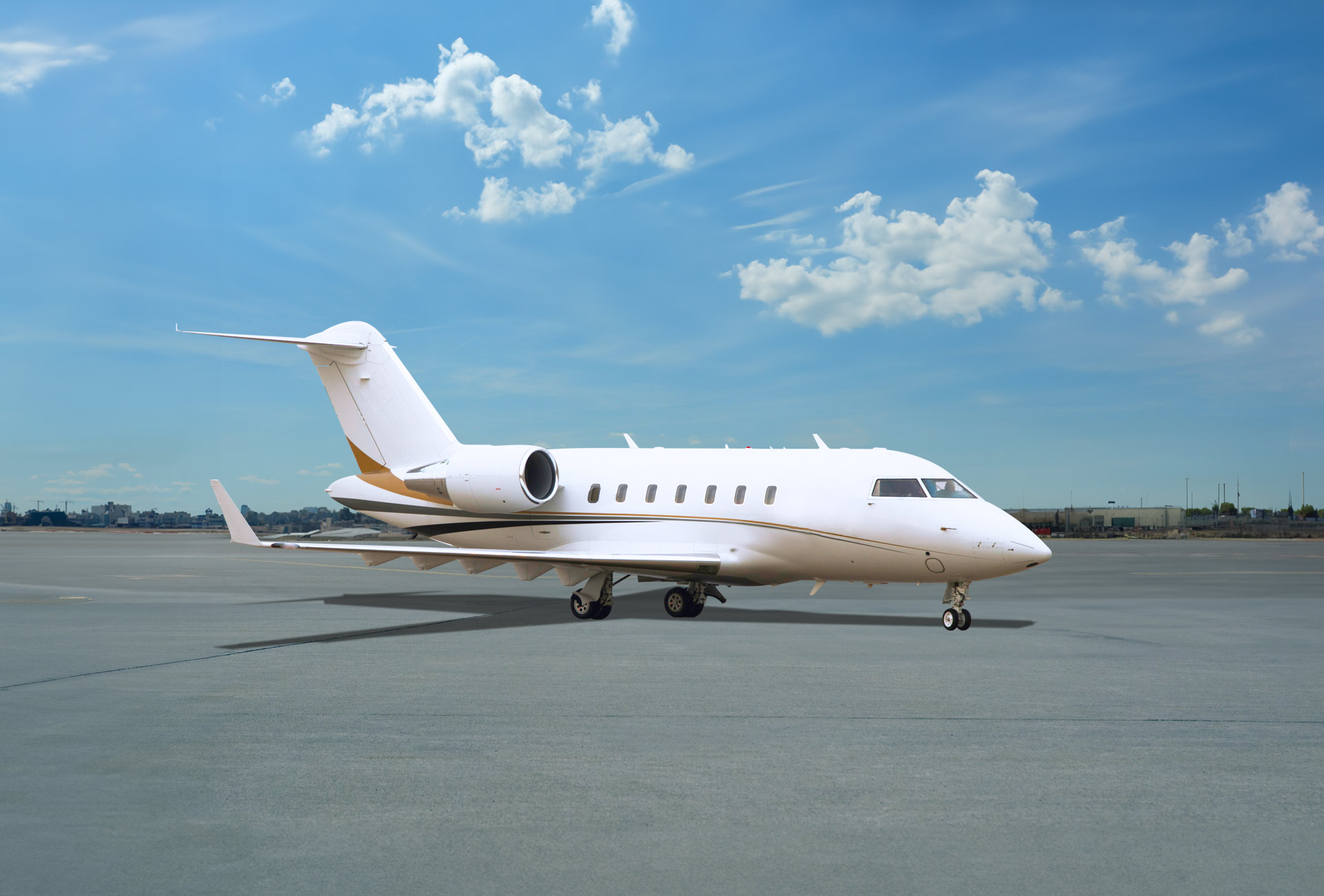 You can rent a private jet from Skyservice. This Challenger 605 can take you up to 8 hours nonstop.