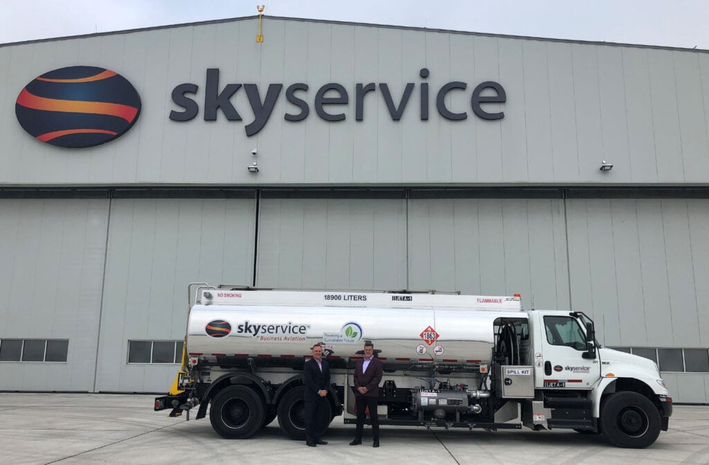 Skyservice Blog Sustainable Aviation Fuel Truck