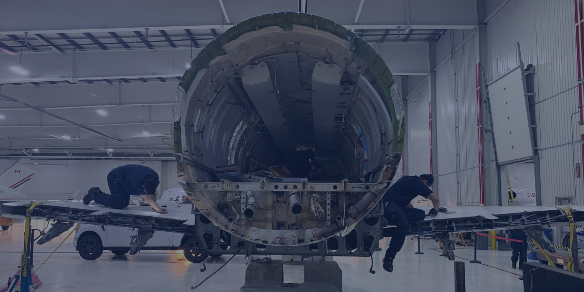 Aircraft in the teardown and recycling process