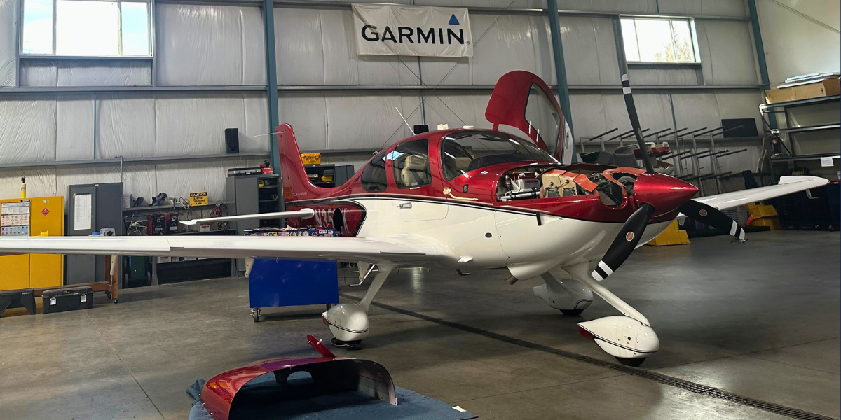 Cirrus Aircraft undergoing maintenance at Skyservice